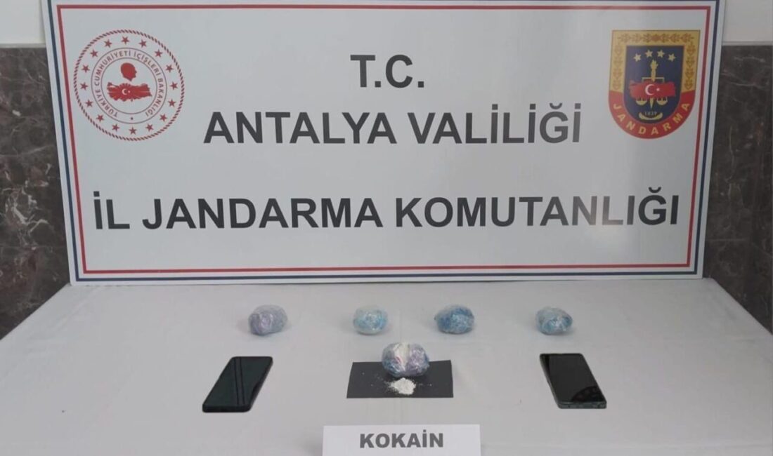 Antalya İl Jandarma Komutanlığı ekiplerince Alanya ilçesinde düzenlenen uyuşturucu operasyonunda