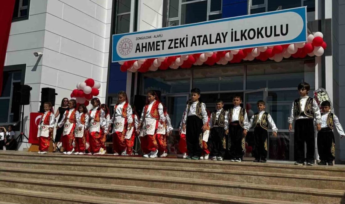 Zonguldak’ın Alaplı ilçesinde yapımı tamamlanan Ahmet Zeki Atalay İlkokulu ve