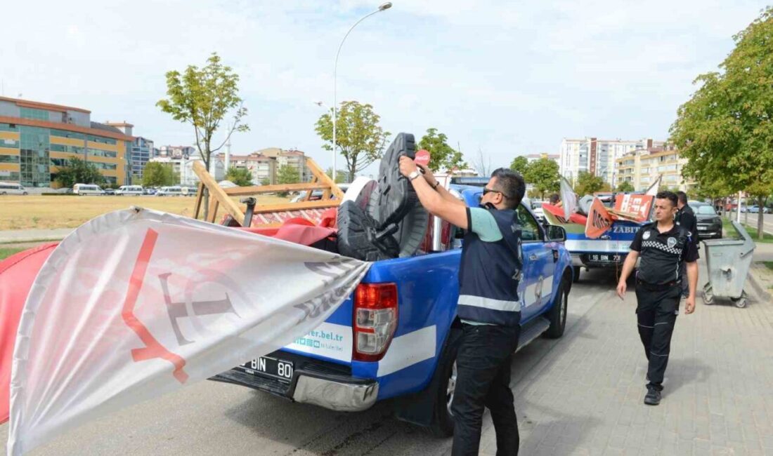 Nilüfer Belediyesi zabıta ekipleri, 23 Nisan ve Altınşehir Mahallelerinde gerçekleştirdiği