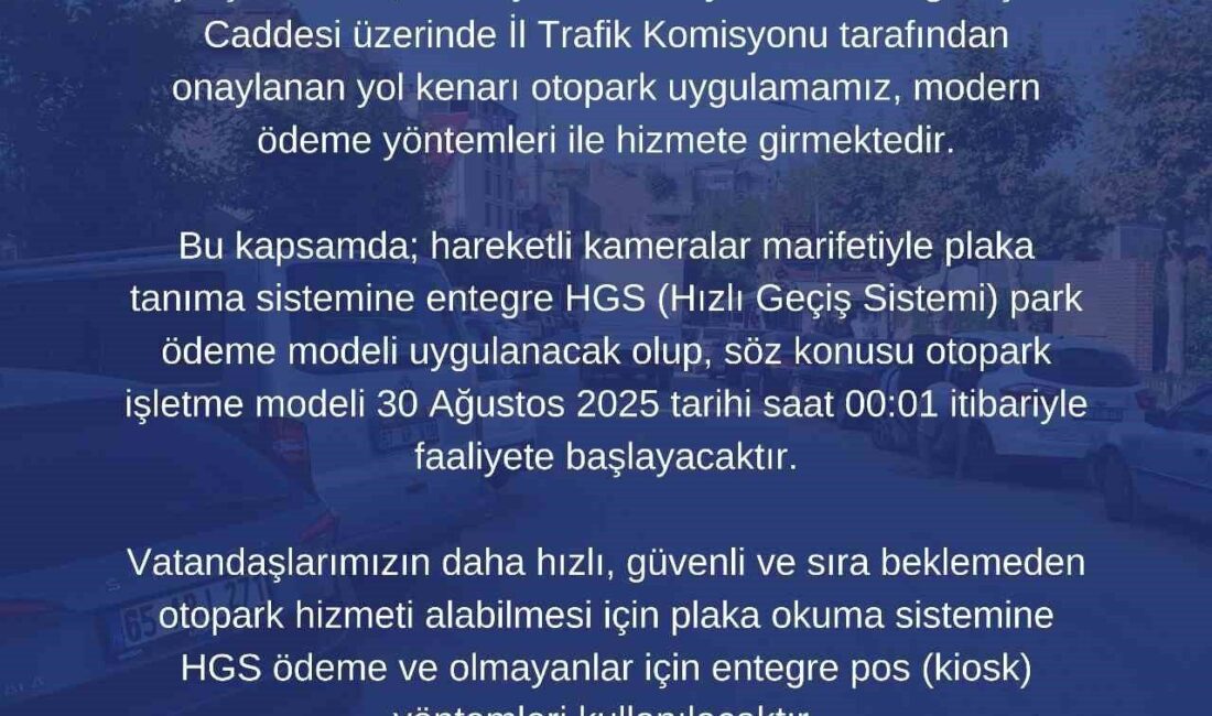 Bartın’ın Amasra ilçesinde Hızlı Geçiş Sistemi (HGS) park ödeme modeli