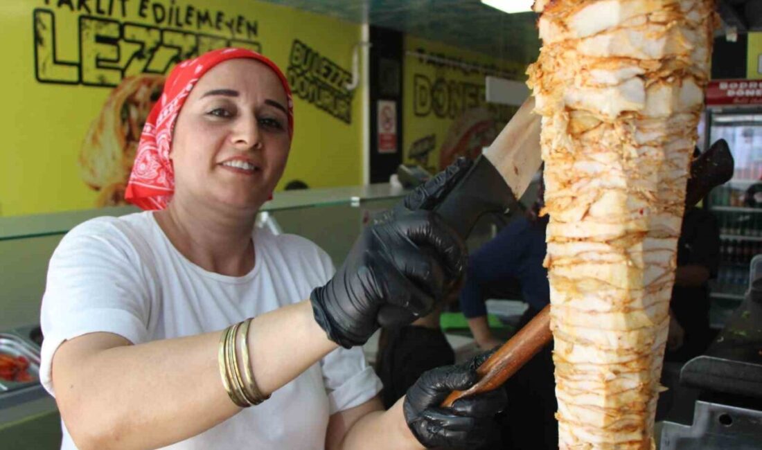 Amasya’nın tek kadın döner ustası, 5 yıldır döner ateşinin karşısında