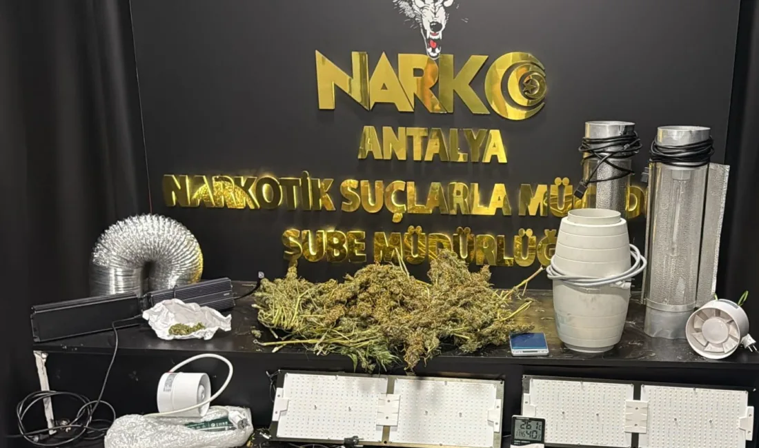 Antalya’da polisin narkotik suçlarla ilgili son 1 haftada gerçekleştirdiği çalışmalarda