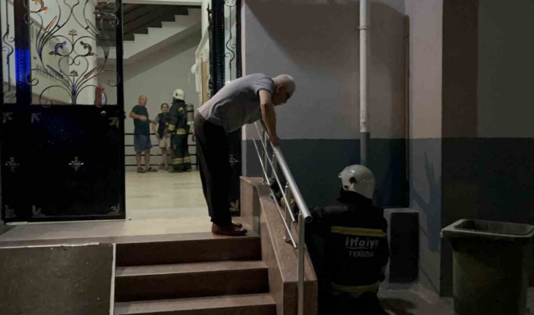 Tekirdağ Çorlu’da bir apartmanın doğal gaz kutusunda meydana gelen gaz