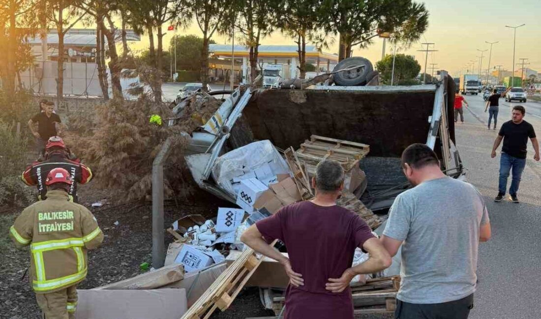 Balıkesir’in Bandırma ilçesinde meydana gelen trafik kazasında bir sürücü araç