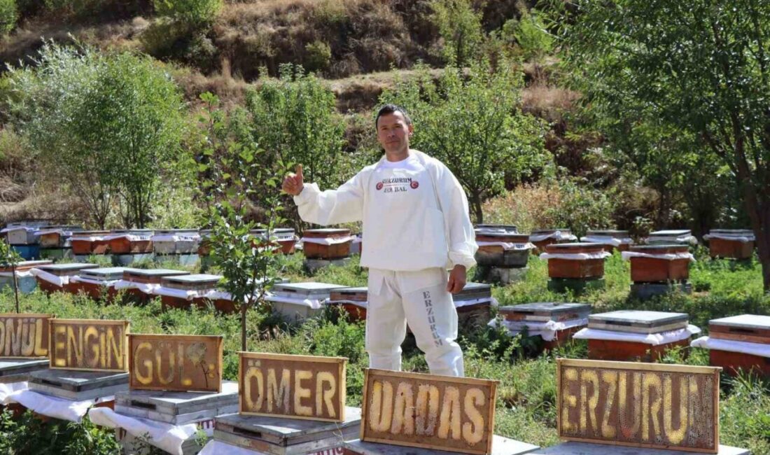 Şenkayalı bal üreticisi Salim Eser, okuma-yazma farkındalığı için sıra dışı