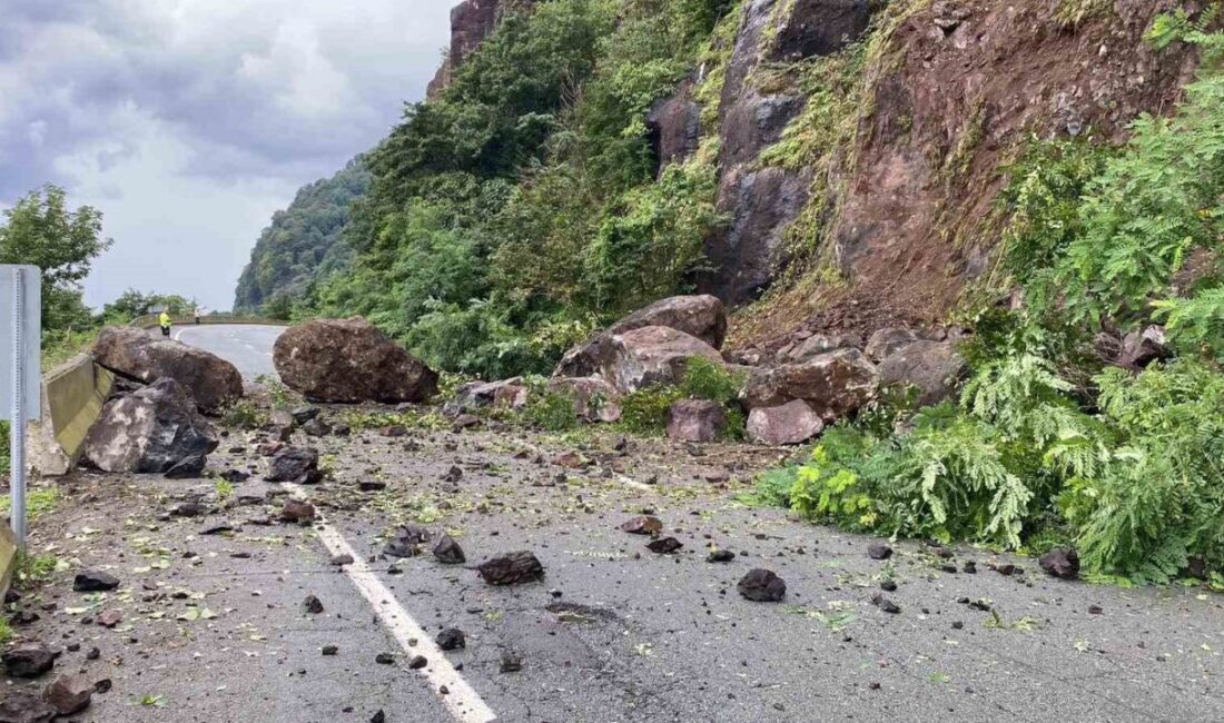 Artvin’de Hopa-Kemalpaşa geçişi Kopmuş mevkiinde sabah saatlerinde yaşanan heyelan sonucu