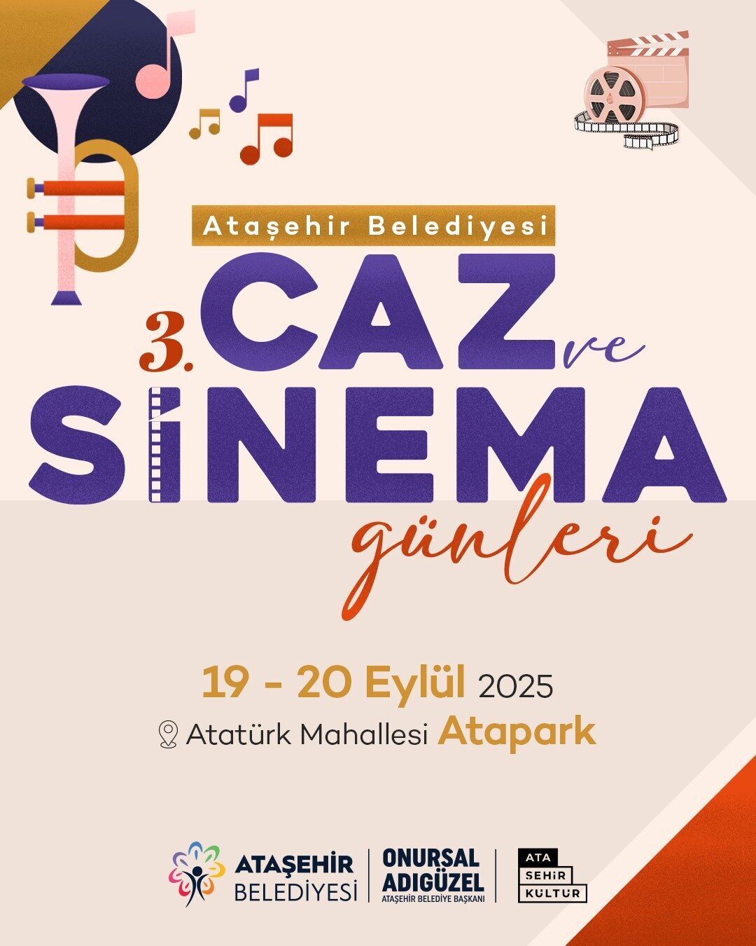 Ataşehir Belediyesi tarafından düzenlenen 3’üncü Caz ve Sinema Günleri, 19-20
