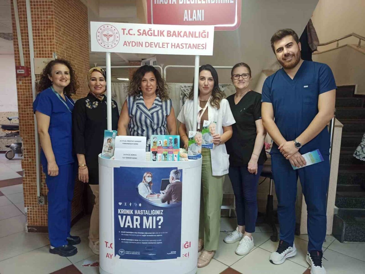 Aydın Devlet Hastanesi’nde Prostat Kanseri Farkındalık Günü kapsamında bilgilendirme standı