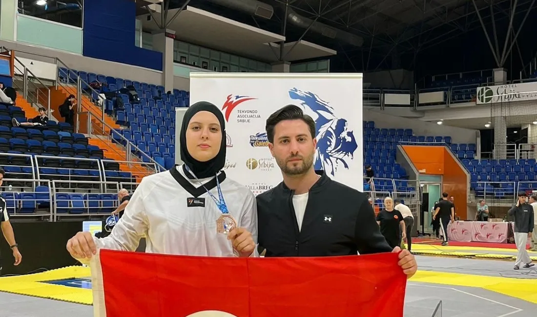 Aydınlı genç taekwondocu Elifnaz Köseoğlu, Sırbistan’da düzenlenen Avrupa Grand Prix