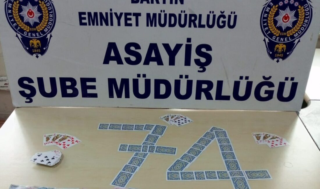 Bartın’da kumar oynandığı tespit edilen işyerine ve kumar oynayan 6