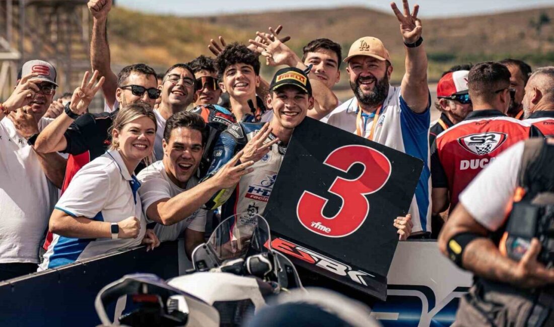 Başiskeleli milli sporcu Kadir Erbay, İspanya Superbike Şampiyonası’nda üçüncü olarak