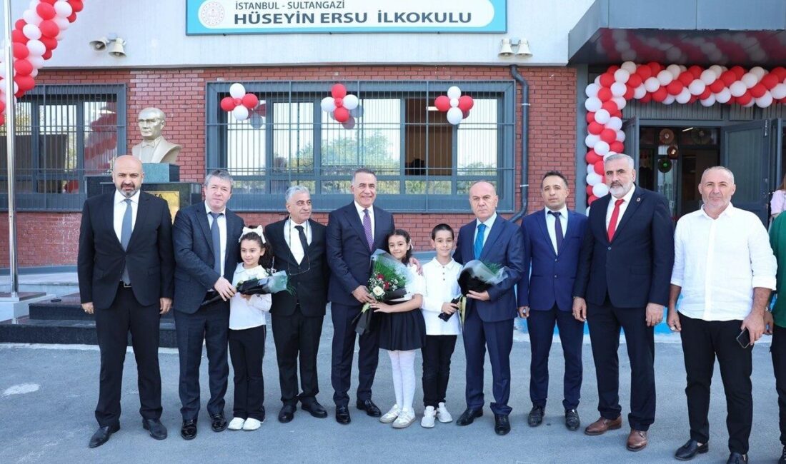 Sultangazi Belediyesi’nin yaptığı imar düzenlemesinin ardından yapılan yeni okul binası