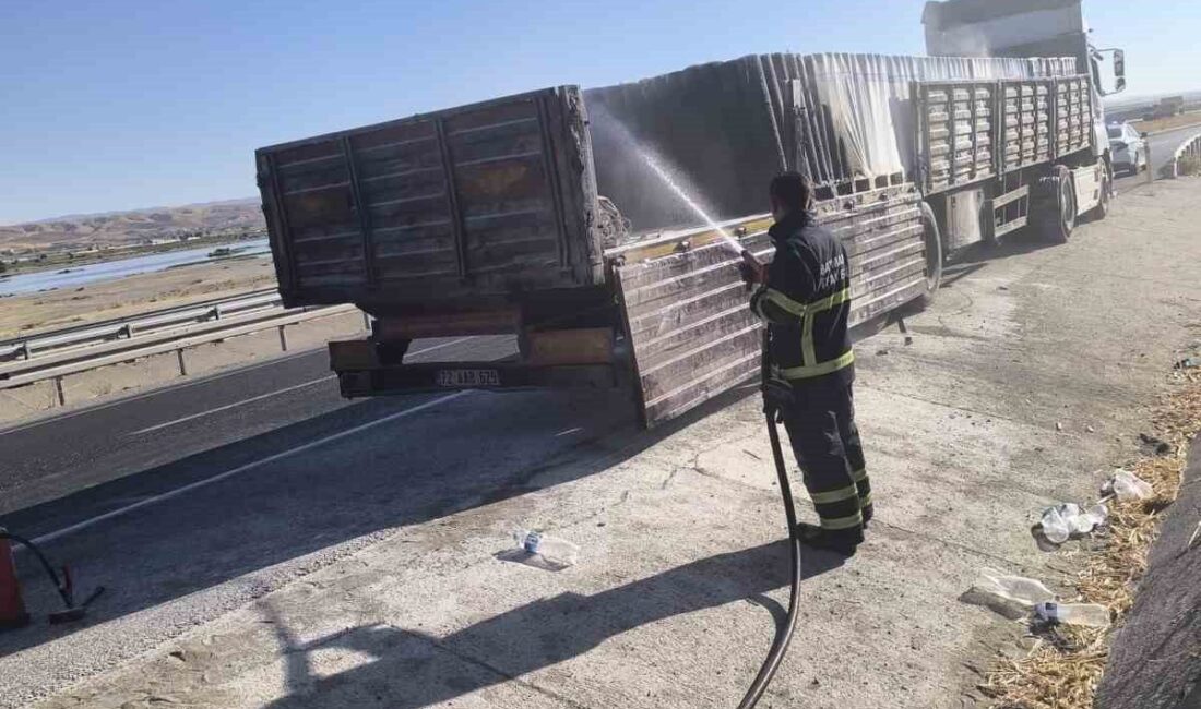 Batman’da seyir halindeki tırın dorsesinde yangın çıktı. Edinilen bilgilere göre