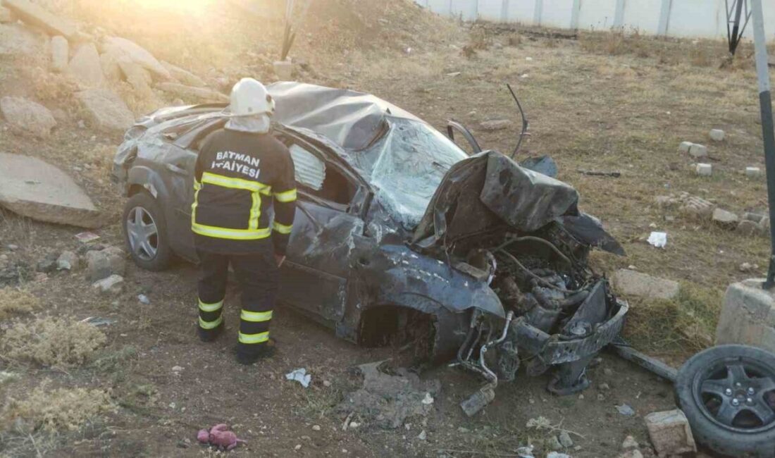Batman çevre yolunda sürücüsünün direksiyon hakimiyetini kaybettiği otomobilin takla attığı