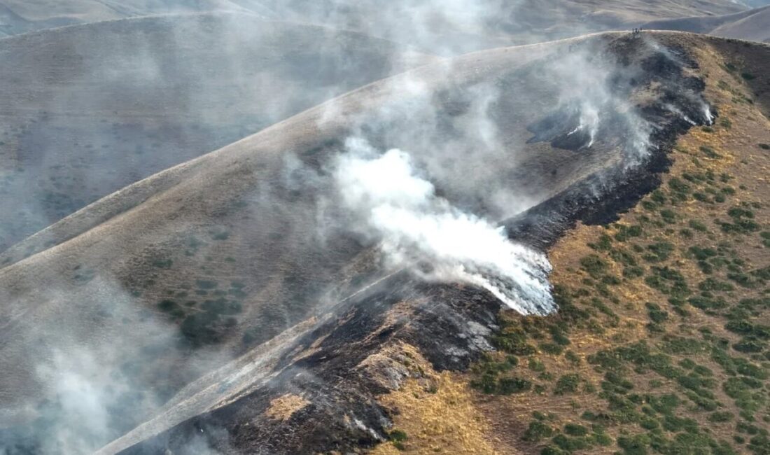 Bayburt’un Kalecik köyü mezrasında meydana gelen örtü yangını kontrol altına