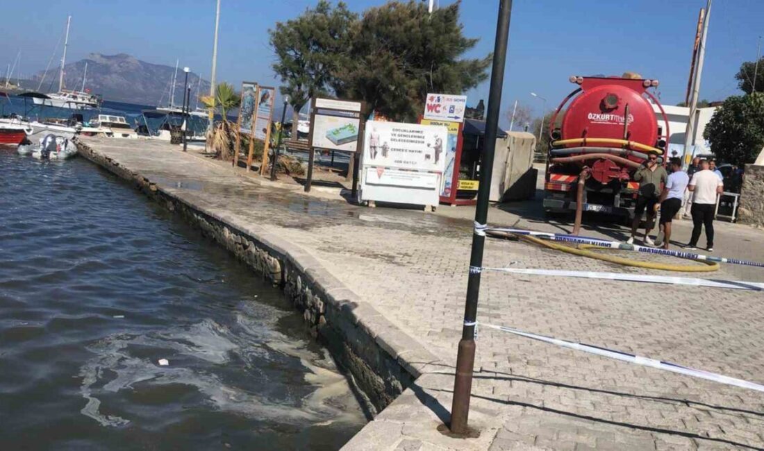 Muğla’nın Datça ilçesinde kanalizasyon hattına atılan bebek bezi, ıslak mendil