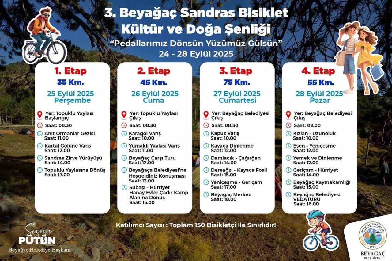 Beyağaç Belediyesi tarafından Sandras Dağının doğal güzelliklerini tanıtmak ve turizme