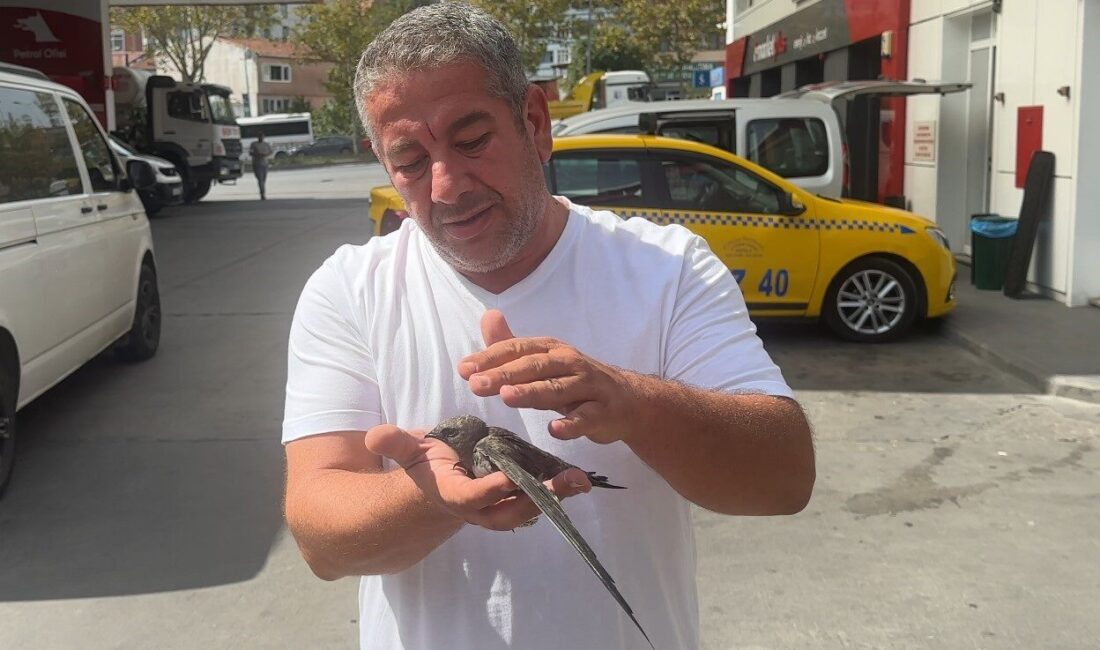 İstanbul’un Beyoğlu ilçesinde bir taksici mola için durduğu benzin istasyonunda