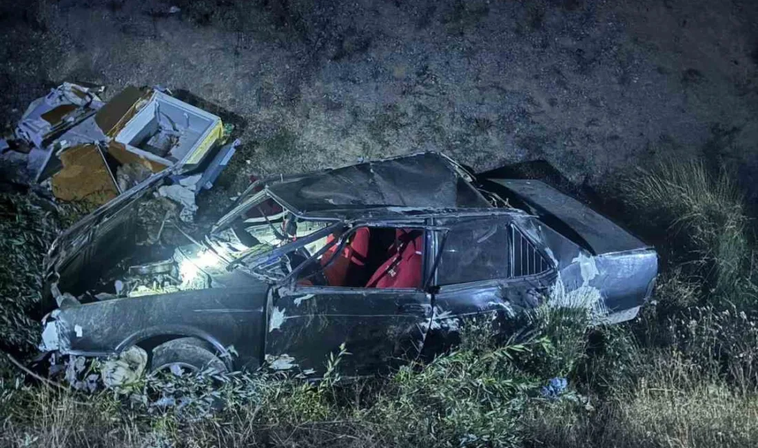 Bilecik’te seyir halinde kontrolden çıkan otomobil şarampole uçarken, sürücüsü yaralandı.