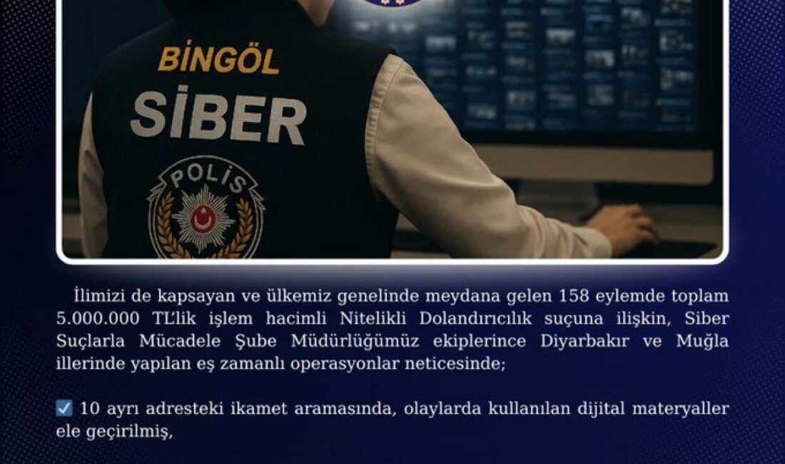 Bingöl merkezli 3 ilde, 5 milyon TL’lik işlem hacimli “nitelikli