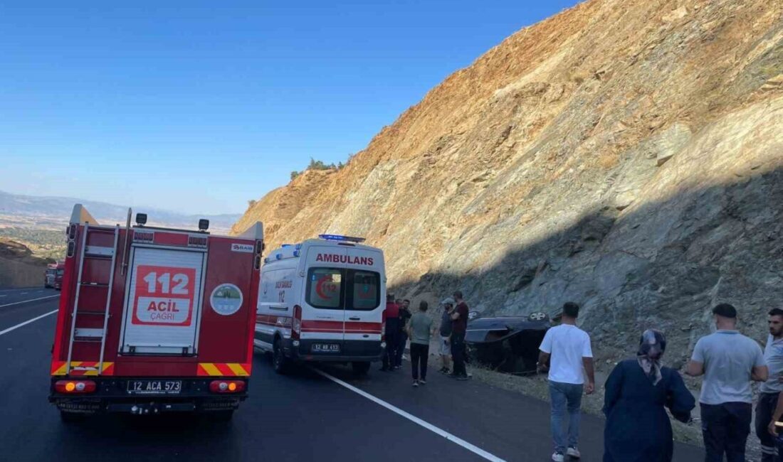 Bingöl’de otomobilin takla atması sonucu meydana gelen kazada, 3 kişi