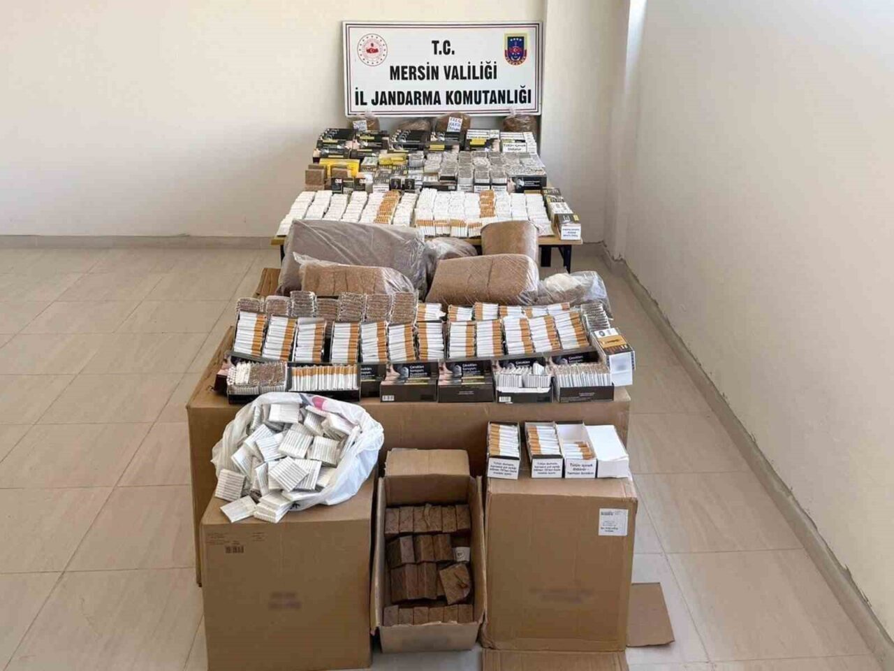 Mersin’in Bozyazı ilçesinde jandarma ekipleri 55 binden fazla dolu ve