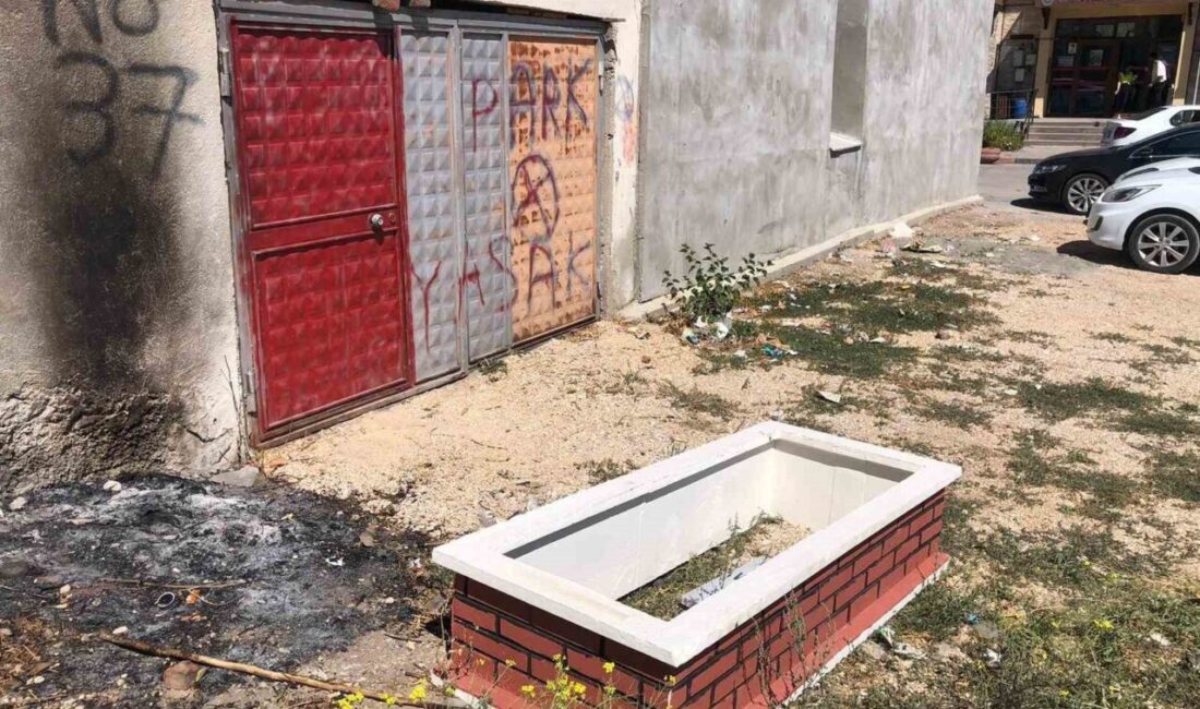 Boş bir arazide görülen ve üzerinde isimli taşı bulunan mezar,