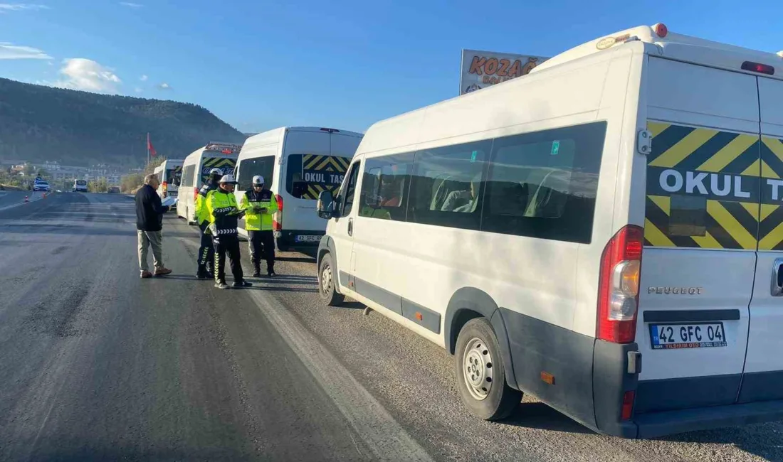 Konya’nın Bozkır ilçesinde 2025-2026 Eğitim-Öğretim Yılı kapsamında okul servis araçlarına