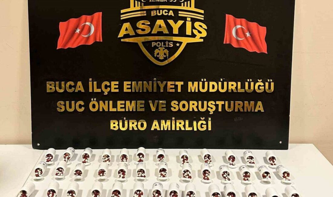 İzmir’in Buca ilçesinde üzerinde 2 bin 246 adet sentetik ecza