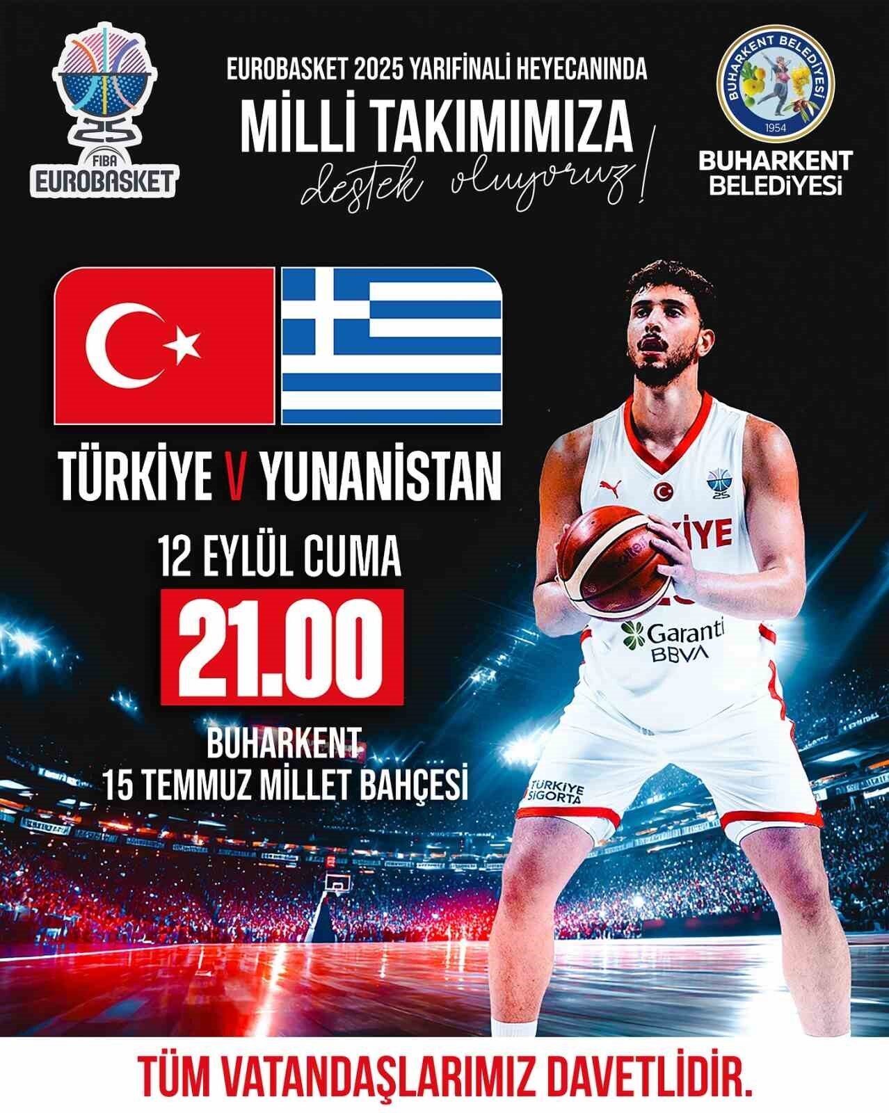 Avrupa Basketbol Şampiyonası yarı final mücadelesinde Yunanistan ile karşılaşacak olan