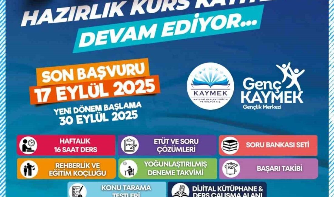 Kayseri Büyükşehir Belediyesi Genç KAYMEK Gençlik Merkezleri’nde ücretsiz bir şekilde
