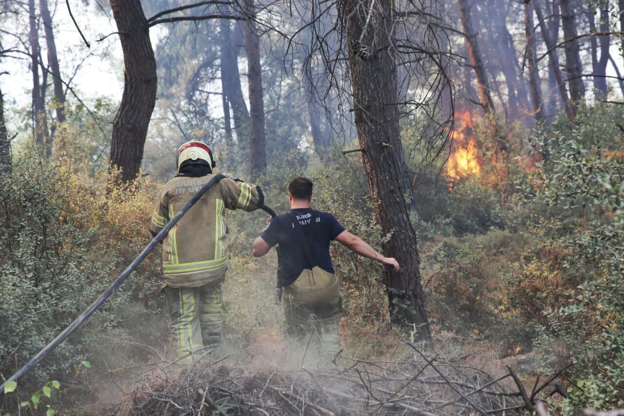 Bursa Büyükşehir Belediyesi ekipleri, Bursa’da televizyon vericilerinin bulunduğu Gündoğdu Mahallesi’nde