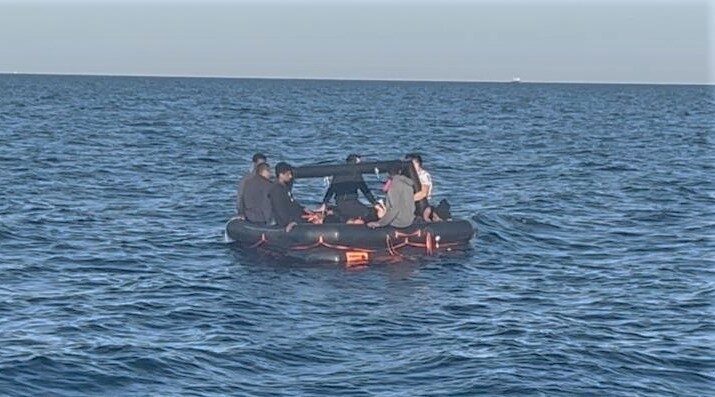 Çanakkale’nin Ayvacık ilçesi açıklarında Sahil Güvenlik Komutanlığı ekiplerince Yunanistan unsurları