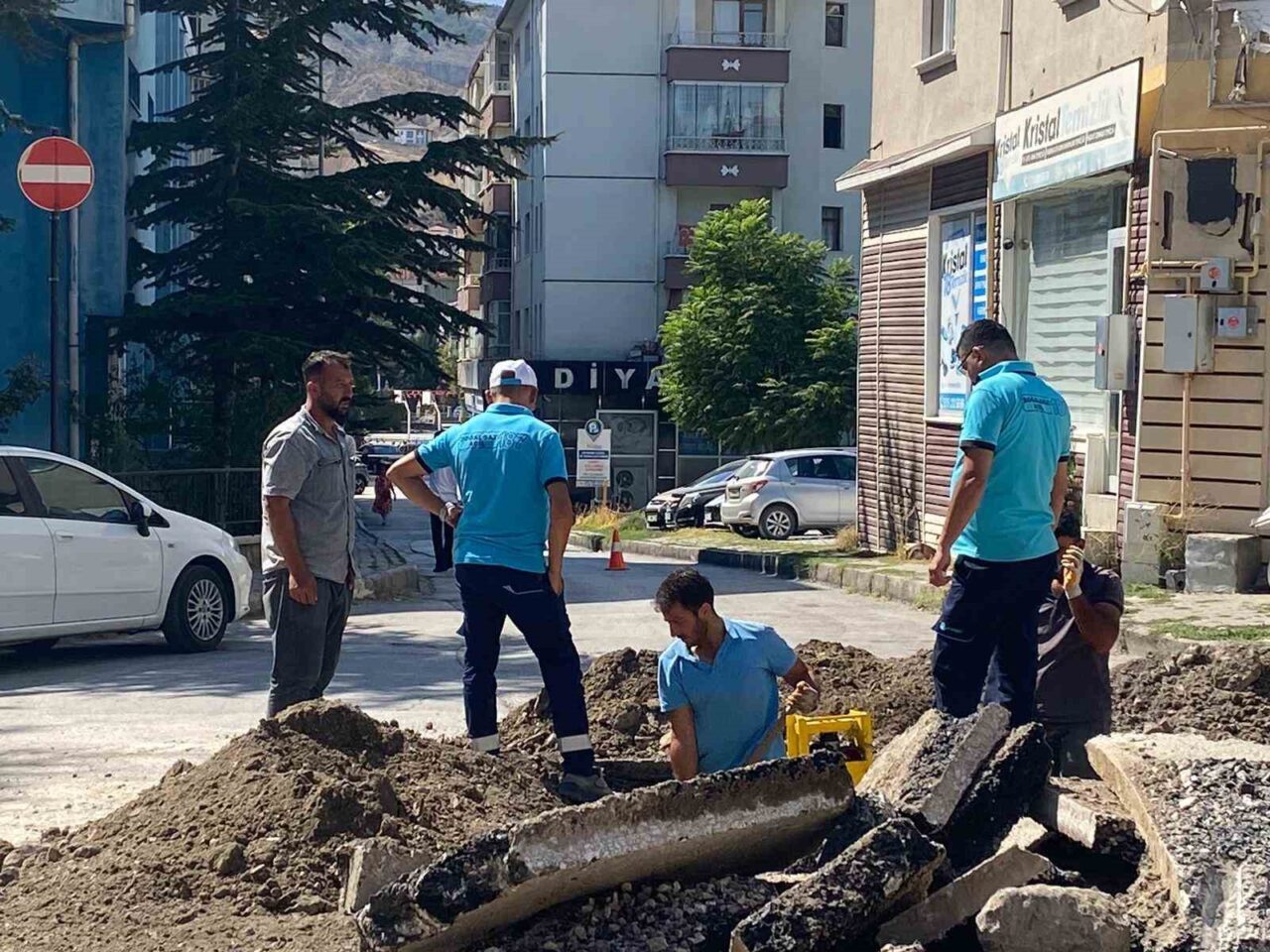 Çankırı’da Kargaz doğalgaz dağıtım firması tarafından yapılan çalışma sırasında doğalgaz