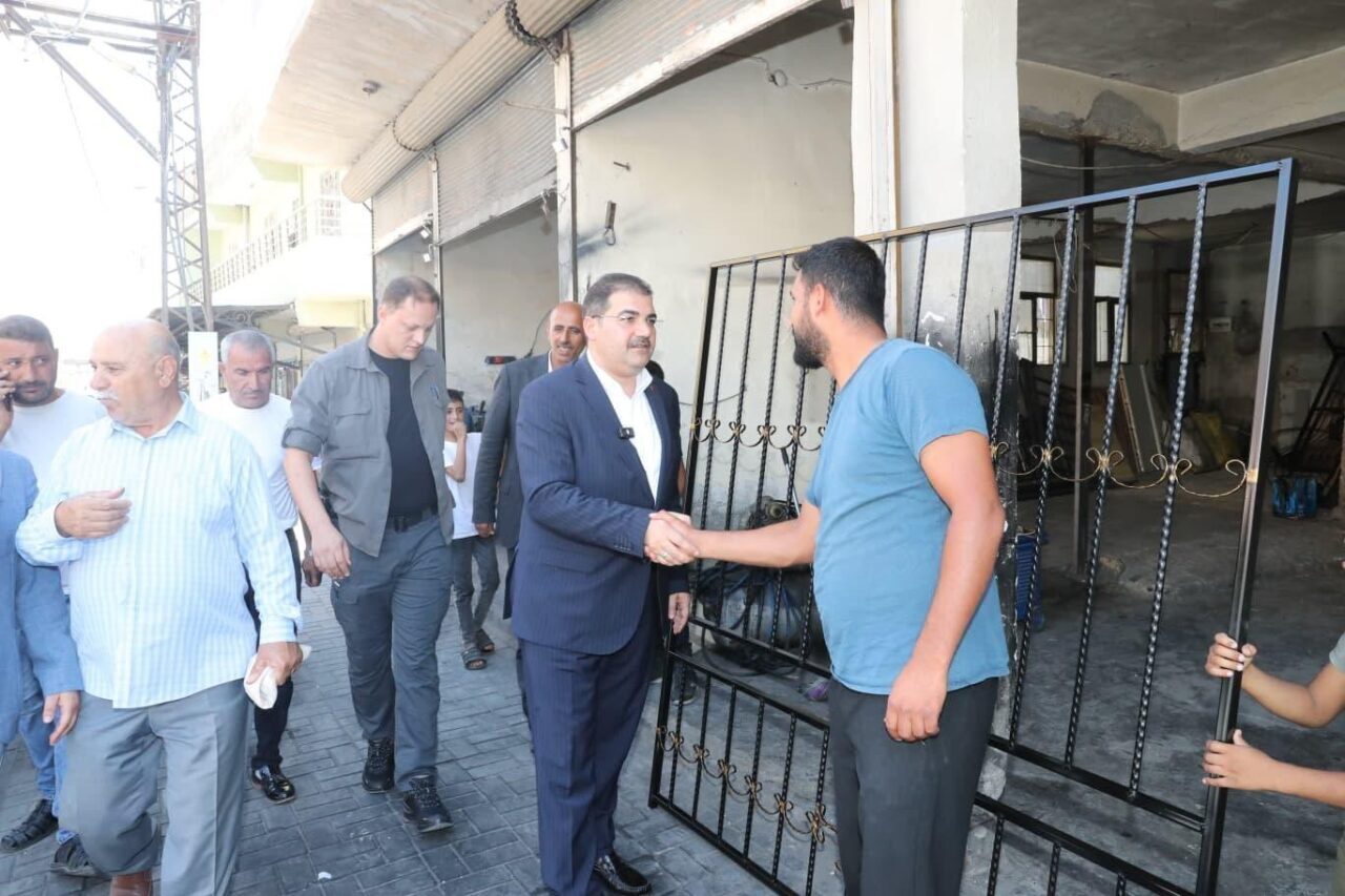 Haliliye Belediye Başkanı Mehmet Canpolat, mahalle gezileri çerçevesinde Sancaktar Mahallesi’ni