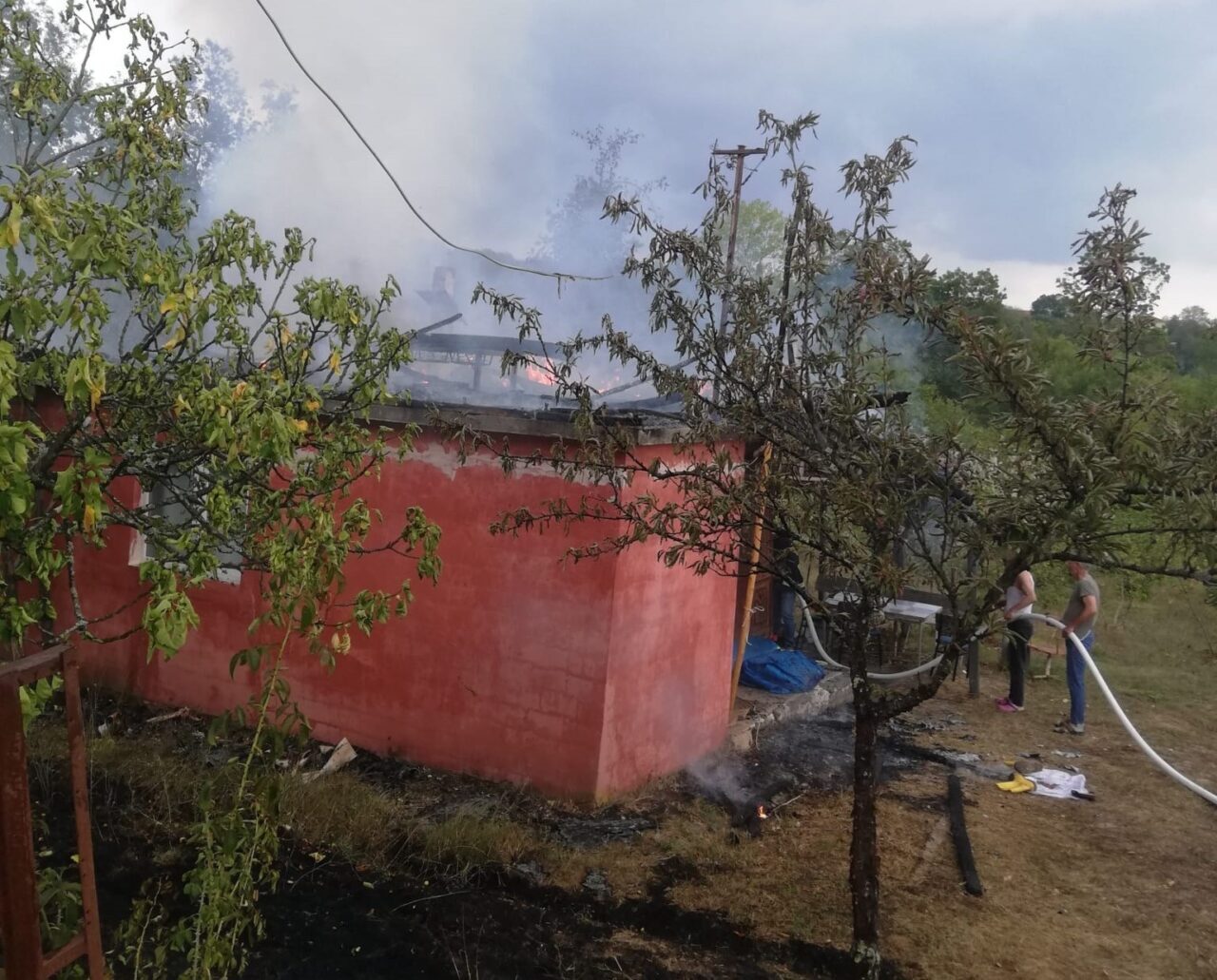 Zonguldak’ın Çaycuma ilçesine bağlı Başaran Köyü’nde meydana gelen olayda bağ