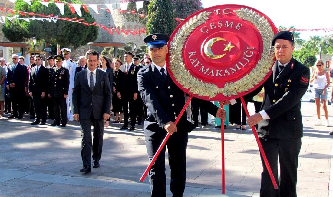 İzmir’in Çeşme ilçesinde “Gaziler Günü” düzenlenen törenlerle kutlandı. Cumhuriyet Meydanı’nda