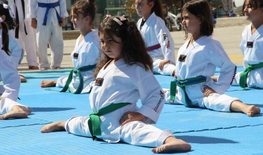 Çorum’da İlköğretim Haftası çerçevesinde düzenlenen programda, öğrenciler halk oyunları ve