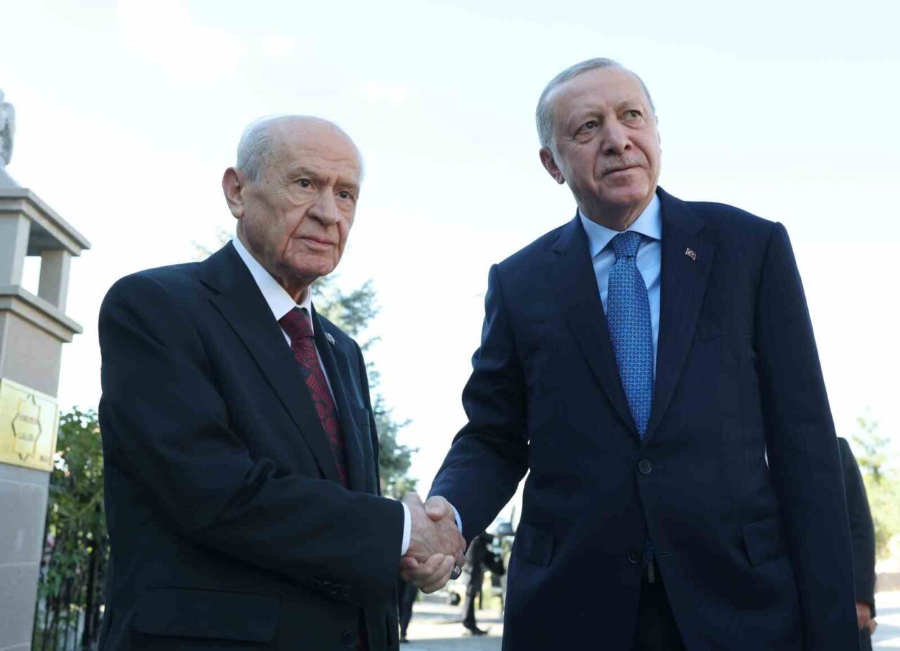 Cumhurbaşkanı Recep Tayyip Erdoğan, MHP Genel Başkanı Devlet Bahçeli ile