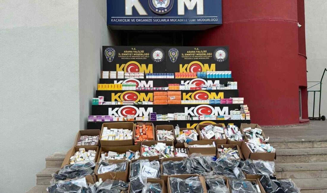 Adana’da polis depoya çevrilmiş 4 eve yaptığı baskında, 31 bin