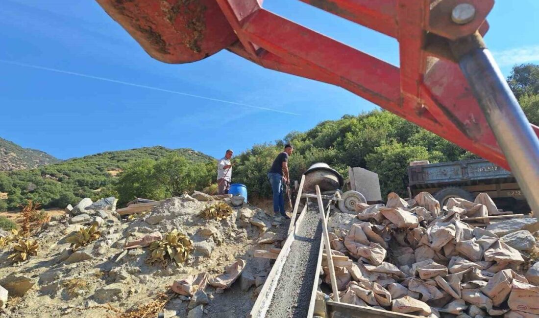 Manisa’nın Sarıgöl ilçesi Bahadırlar Mahallesi’nde beş üzüm üreticisi, sel sularına