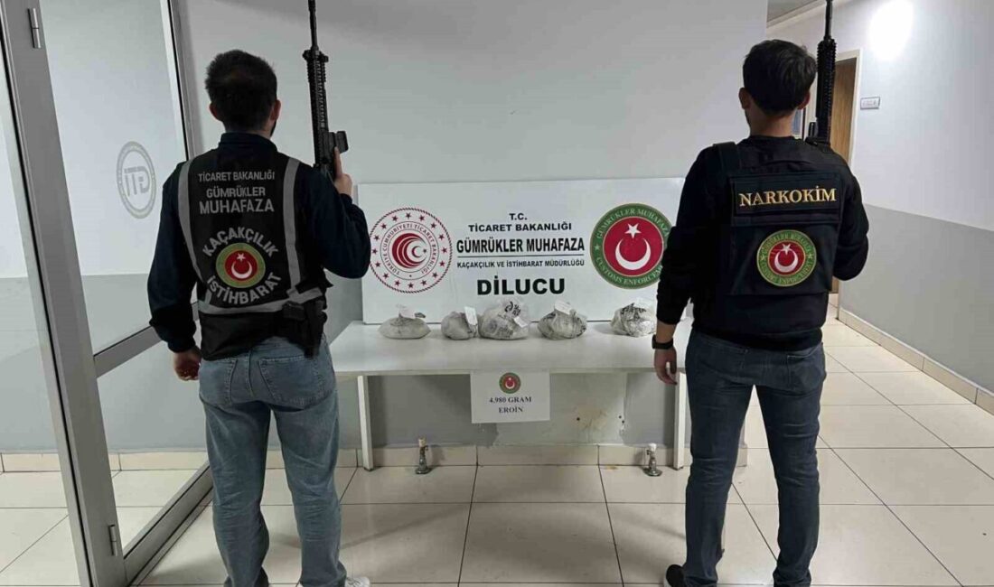 Iğdır’ın Aralık ilçesinde Dilucu Gümrük Kapısı’nda gerçekleştirilen narkotik operasyonunda 4