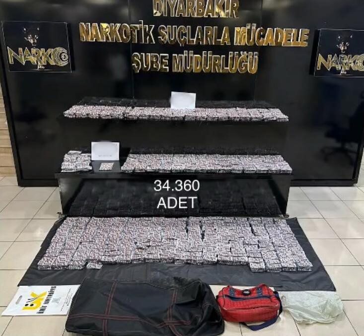 Diyarbakır’da polis ekiplerince düzenlenen operasyonlarda, 34 bin 360 adet uyuşturucu