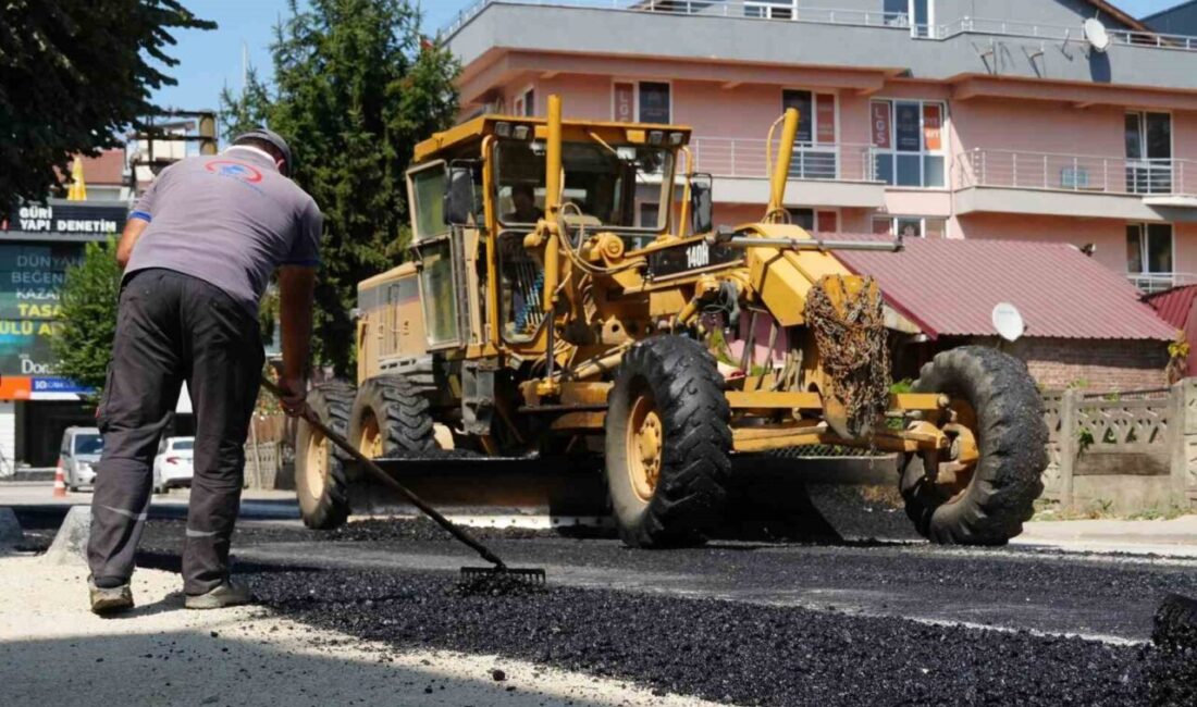 DÜZCE (İHA) – Düzce Belediyesi Fen İşleri Müdürlüğü ekipleri, yaya