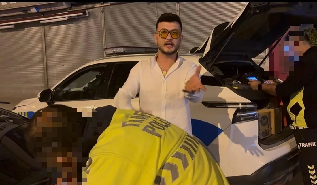 Kayseri’de ehliyetsiz trafiğe çıkan sürücü trafik uygulamasında polis ekiplerine başkasının