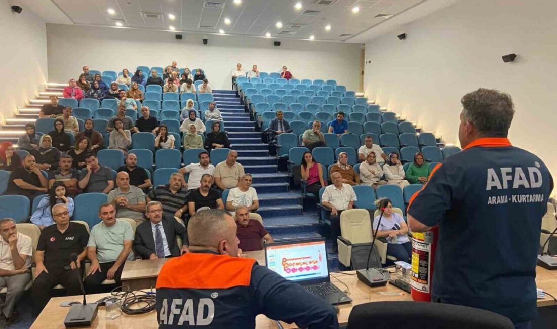 Elazığ Sosyal Güvenlik İl Müdürlüğü personeline yönelik afet farkındalık, yangın