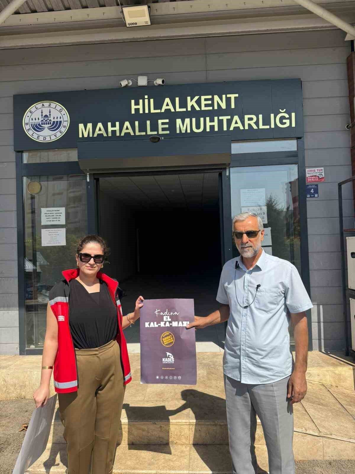 Elazığ Aile ve Sosyal Hizmetler İl Müdürlüğü personelleri muhtarlıkları gezerek