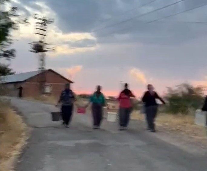 Elazığ’ın Kovancılar ilçesine bağlı Ekinözü köyünde çıkan yangın bahçeleri ve