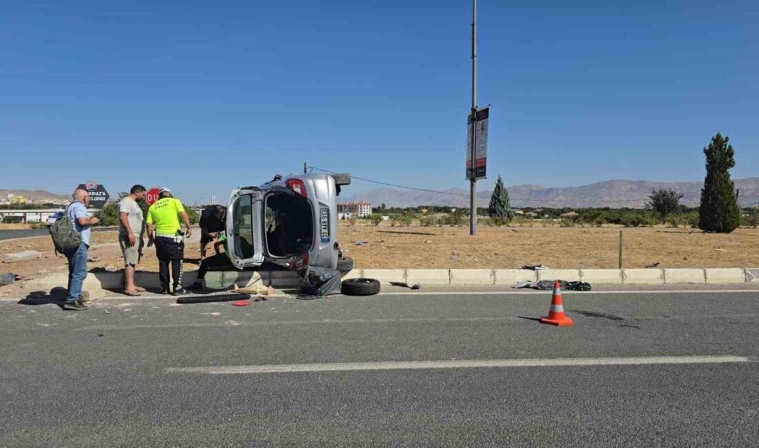Elazığ’da motosiklet ile otomobilin çarpışması sonucu meydana gelen trafik kazasında
