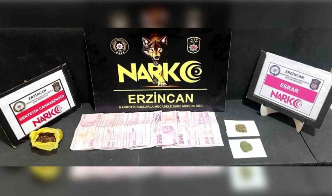 Erzincan’da düzenlenen uyuşturucu operasyonunda yakalanan 1 şüpheli tutuklandı. Yapılan aramada